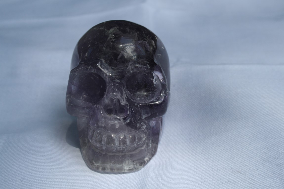 Amethyst Skull protection, purification, Divine connection 4755